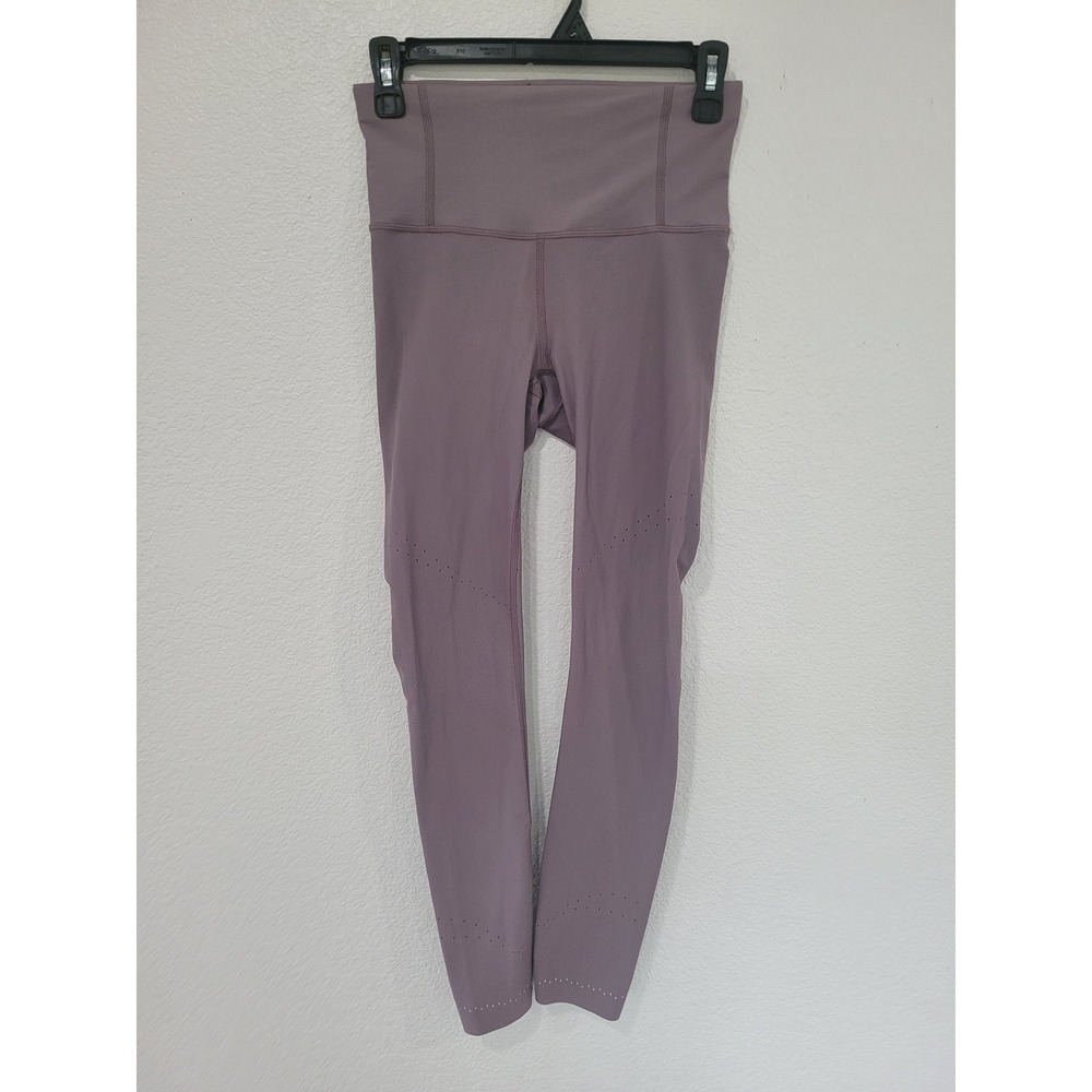 Lululemon High Rise Laser Cut Ventilated Leggings Mauve Purple Size 6 27" #24